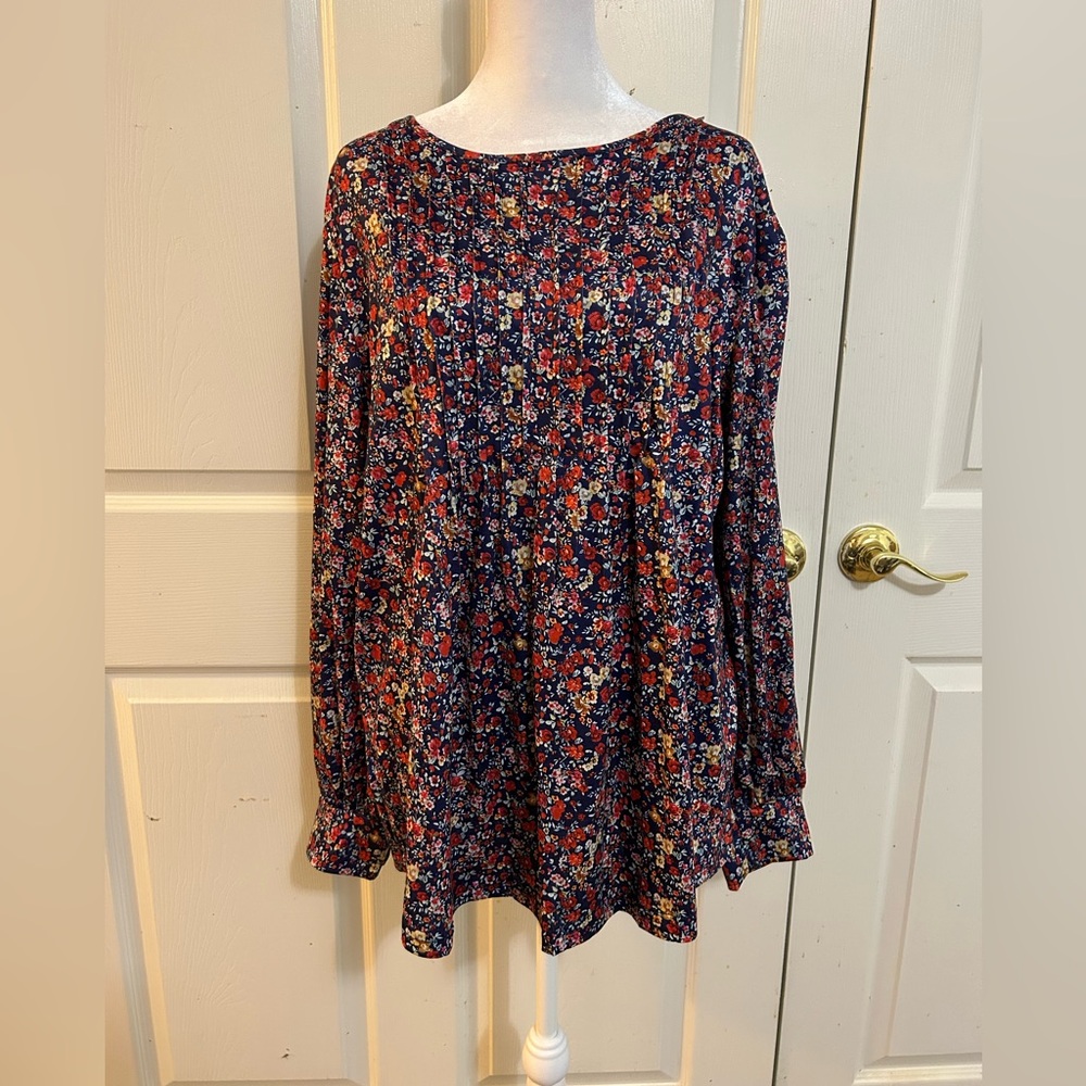 In’Voland blue and red floral tunic, 20W